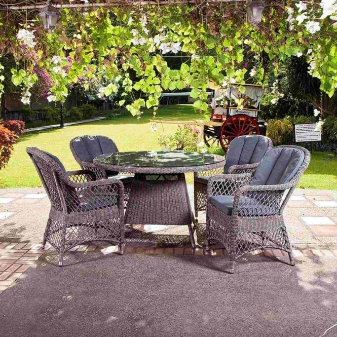 Alexander Rose Monte Carlo Open Weave 4 Seater Dining Set