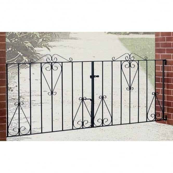 Burbage Classic Scroll Double Driveway Gate