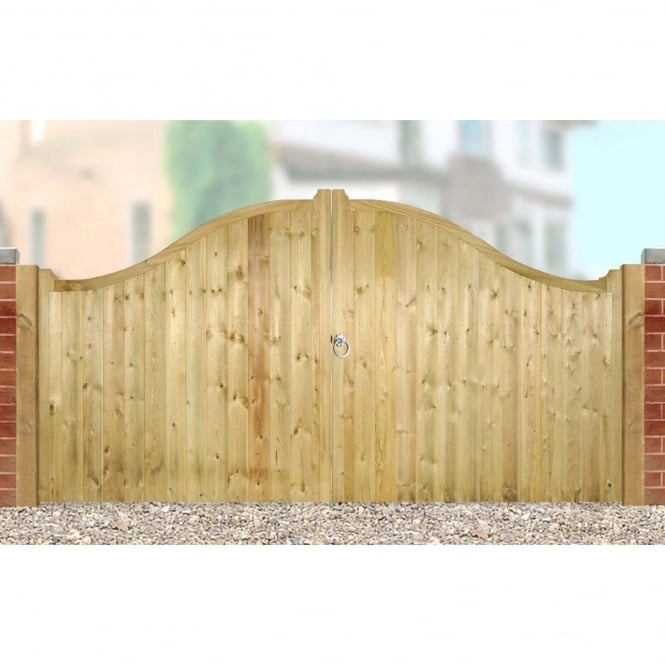 Burbage Drayton Arch Top Low Double Wooden Gate