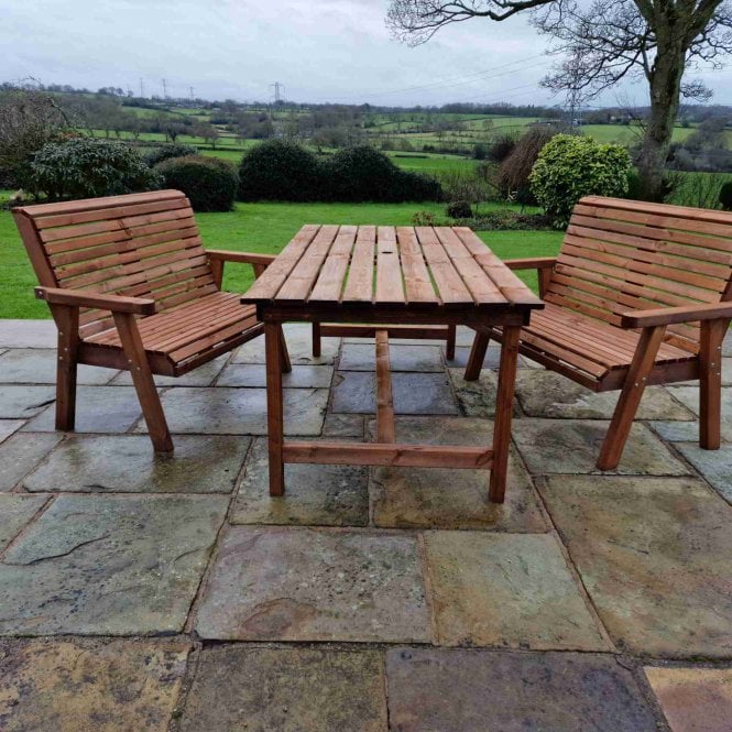 Churnet Valley Valley 4 Seat Set With Rectangular Table