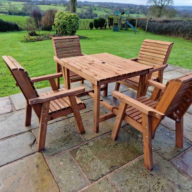 Churnet Valley Valley 4 Square Table Set