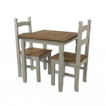 Corona Grey Square Dining Table & 2 Chairs