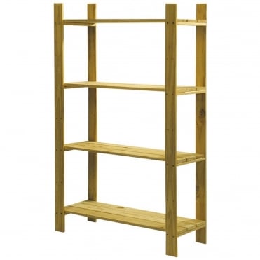 Four Shelf Slatted Storage Unit