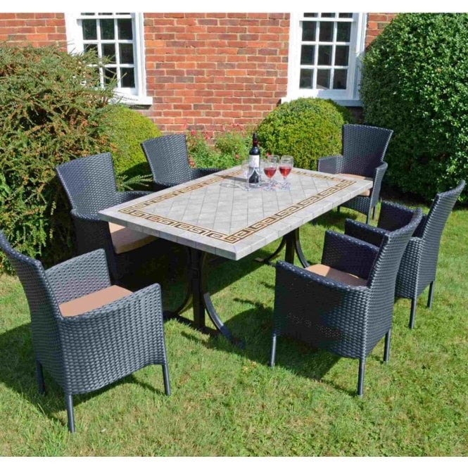 Europa Leisure Burlington Dining Set with 6 Stockholm Chairs