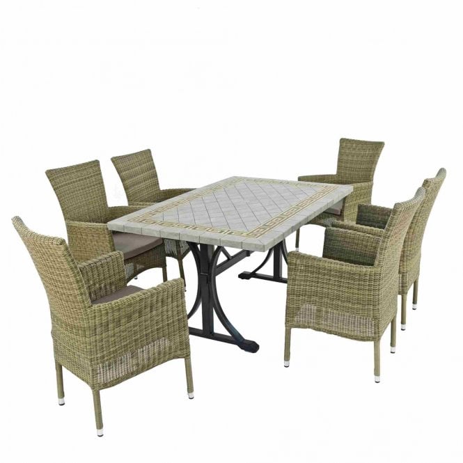 Europa Leisure Burlington Table with 6 Dorchester Chairs Set