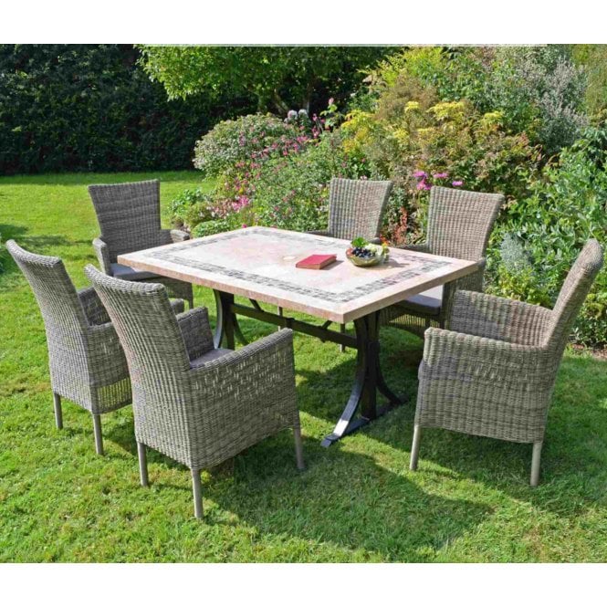 Europa Leisure Charleston Dining Set with 6 Dorchester Chairs