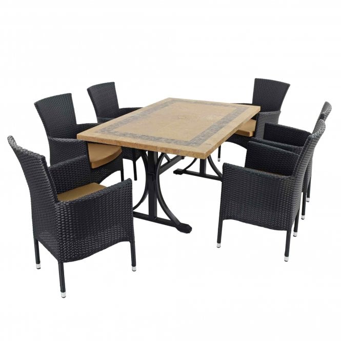 Europa Leisure Charleston Dining Set with 6 Stockholm Chairs