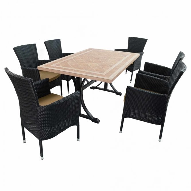 Europa Leisure Hampton Dining Set with 6 Stockholm Chairs