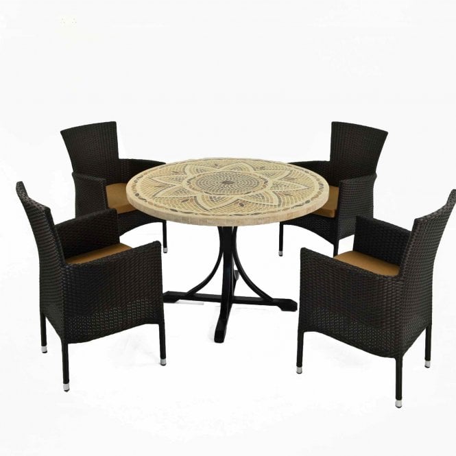 Europa Leisure Montpellier Dining Set with 4 Stockholm Chairs