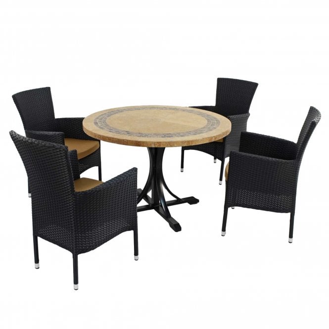 Europa Leisure Vermont Dining Set with 4 Stockholm Chairs