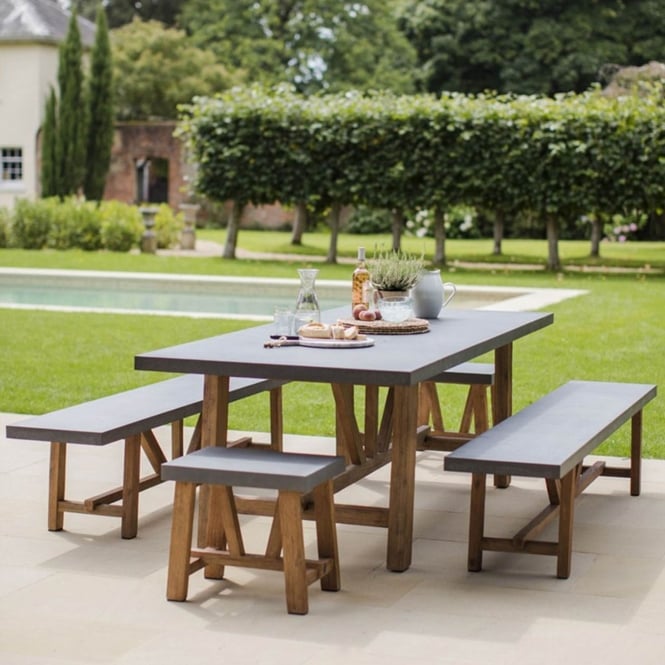 Garden Trading Chilson Table and Bench Set - Large