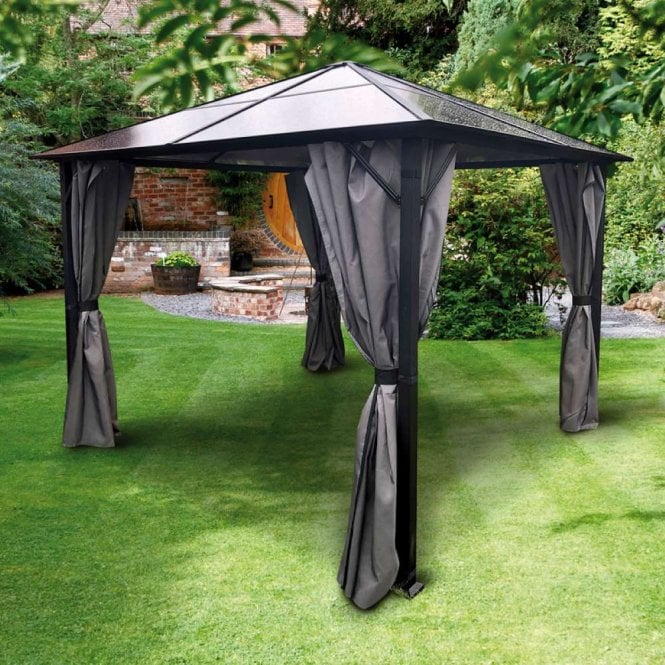 Glendale Peninsula Polycarbonate Gazebo 2.5x2.5m Grey