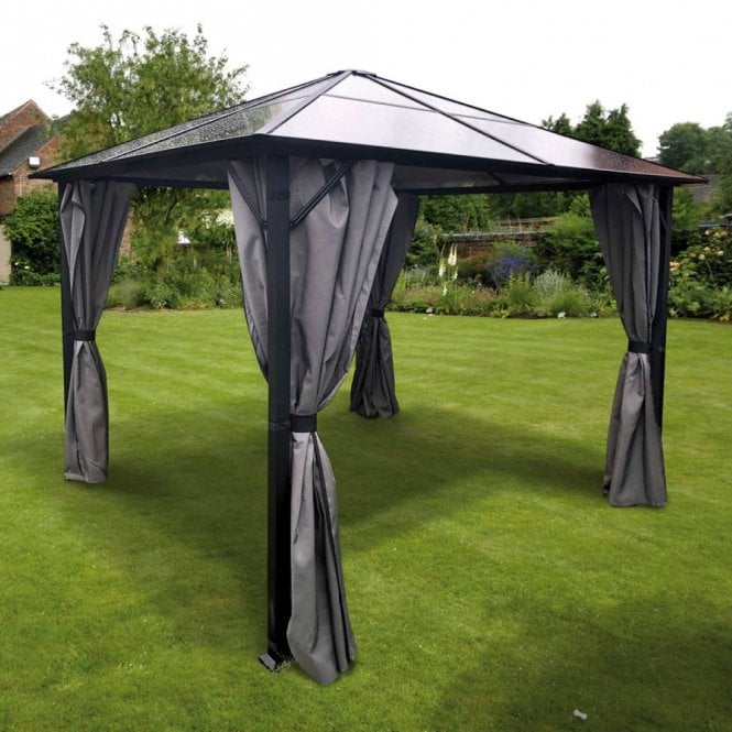 Glendale Peninsula Polycarbonate Gazebo 3x3m Grey