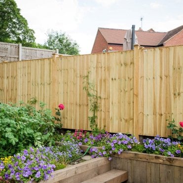 Standard Feather Edge Fence Panel - Pressure Treated Green