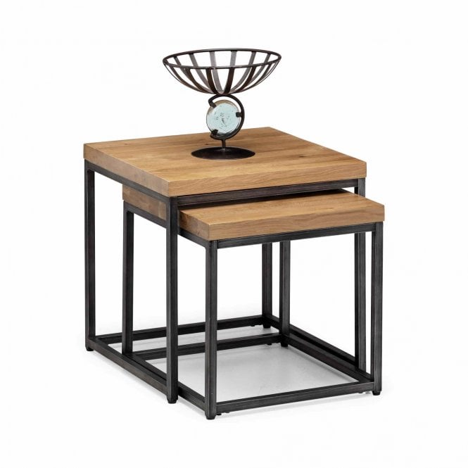 Julian Bowen Brooklyn Oak Nesting Lamp Tables