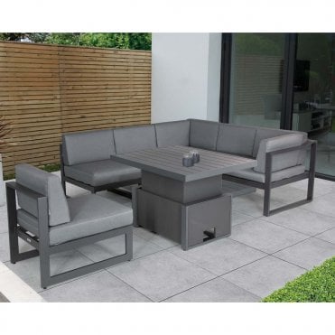 Versa Corner Lounge Set with Adjustable Table