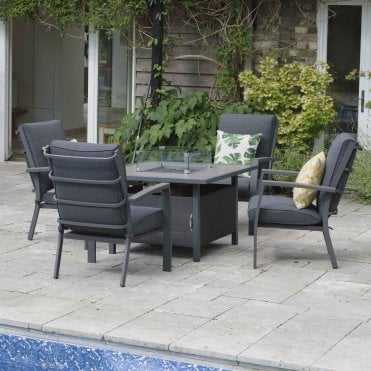 Milano Relaxer Firepit Set