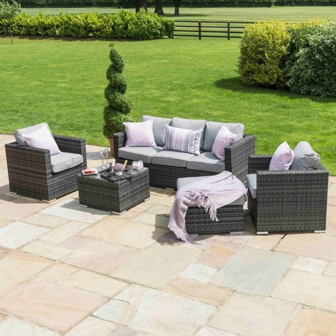 Maze Rattan Georgia 3 Seat Sofa Set with Ice Bucket