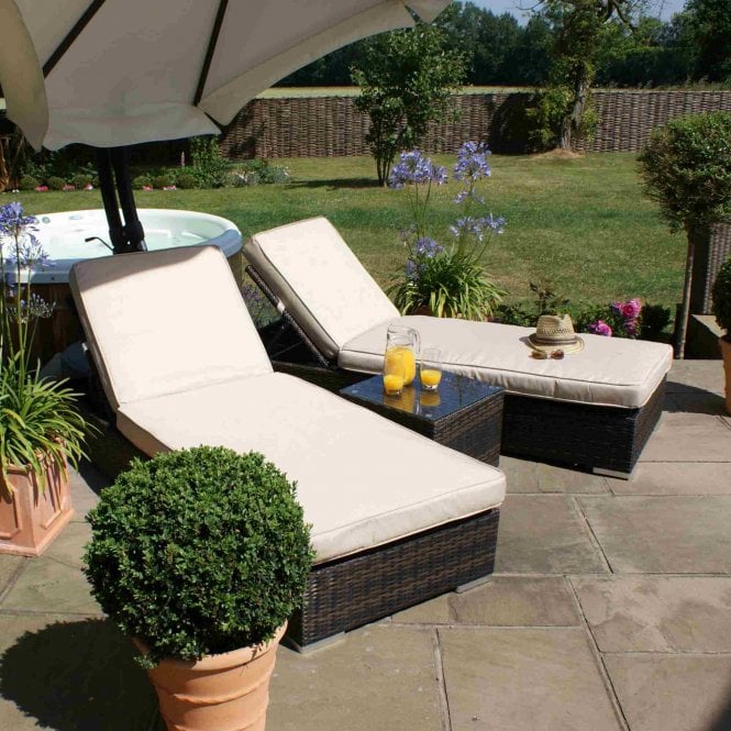 Maze Rattan Orlando Sun Lounger Set