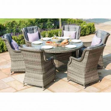 Victoria 6 Seat Round Dining Set