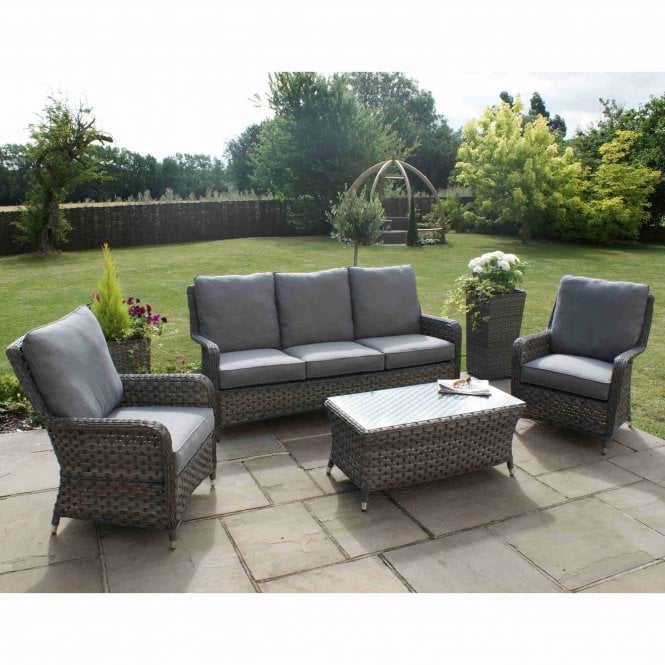 Maze Rattan Victoria High Back 3 Seat Sofa Set