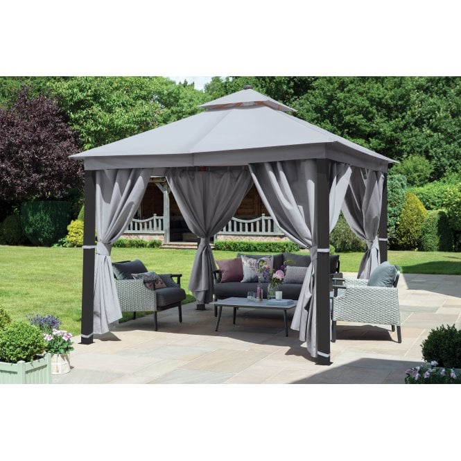 Norfolk Leisure Luxury Gazebo With LED Light 3m x 3m