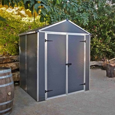 Rubicon 6X5 Polycarbonate Shed - Dark Grey