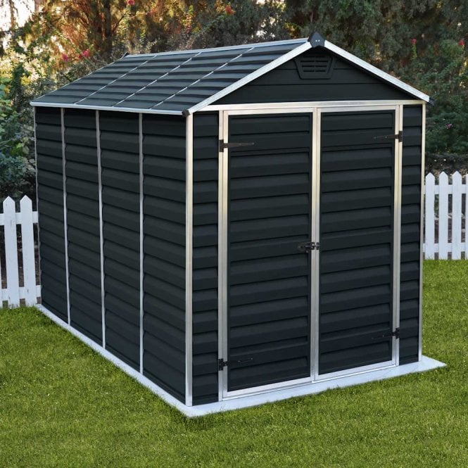 Palram-Canopia Skylight Plastic Dark Grey Apex Shed 6X10