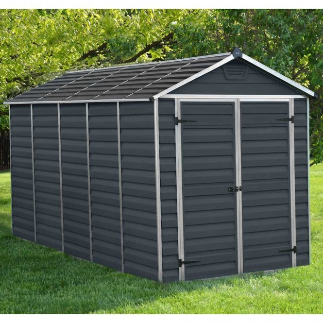 Palram-Canopia Skylight Plastic Dark Grey Apex Shed 6X12