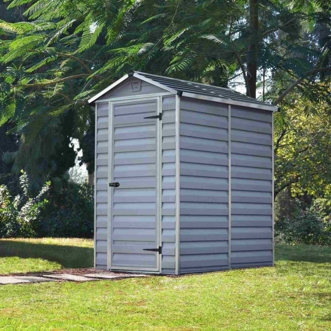 Palram-Canopia SkyLight Plastic Grey Apex Shed 4X6