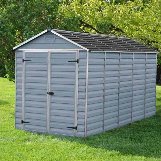 Palram-Canopia SkyLight Plastic Grey Apex Shed 6X12