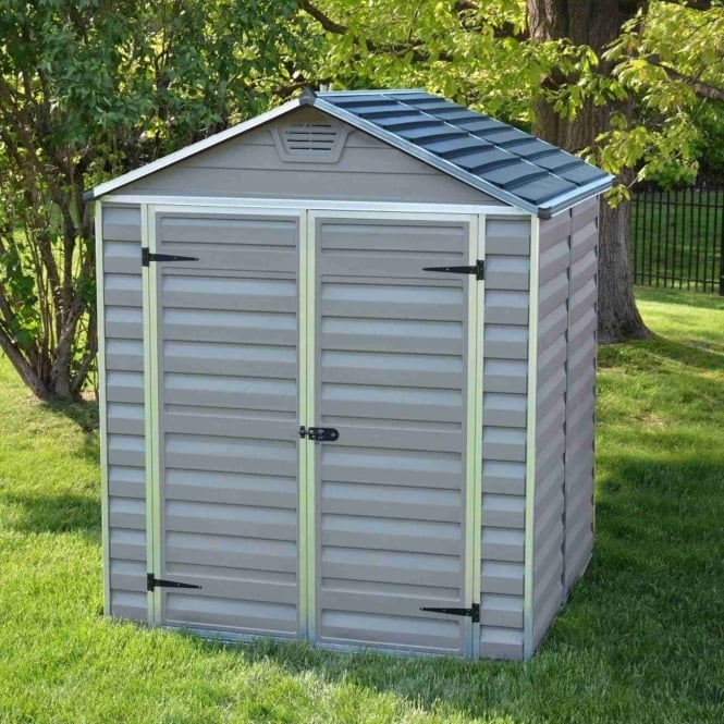 Palram-Canopia SkyLight Plastic Grey Apex Shed 6X5