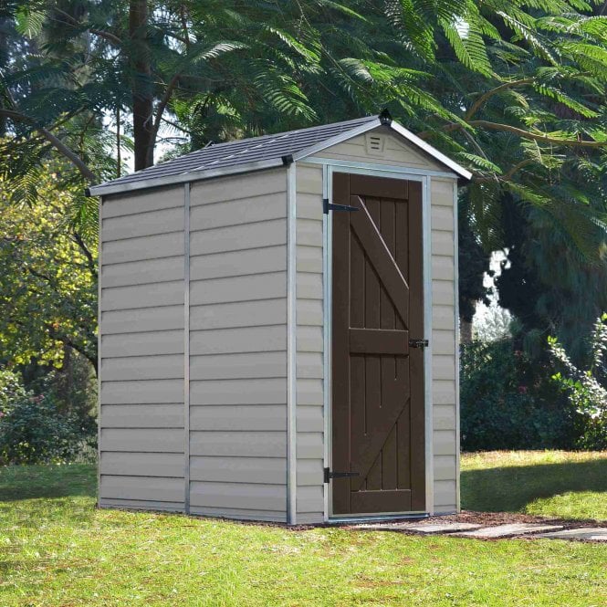 Palram-Canopia SkyLight Plastic Tan Apex Shed 4X6