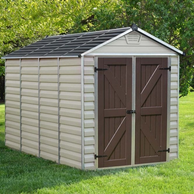 Palram-Canopia SkyLight Plastic Tan Apex Shed 6X10