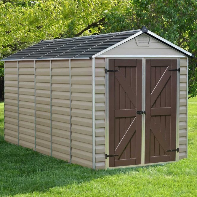 Palram-Canopia Skylight Plastic Tan Apex Shed 6X12