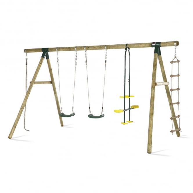 Plum Orang-Utan Wooden Garden Swing Set