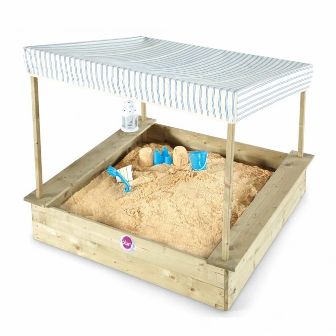 Plum Palm Beach Wooden Sand Pit With Canopy