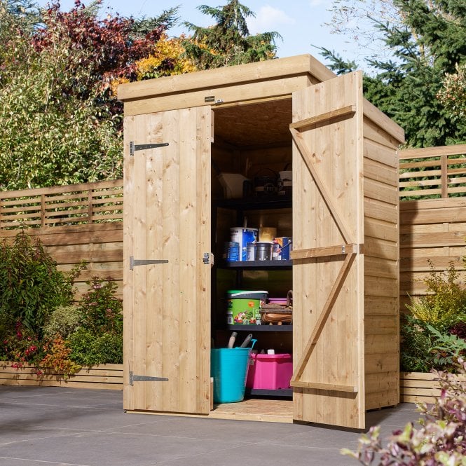 Rowlinson 4X4 Double Door Shiplap Pent Shed