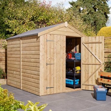 8X6 Double Door Shiplap Apex Shed