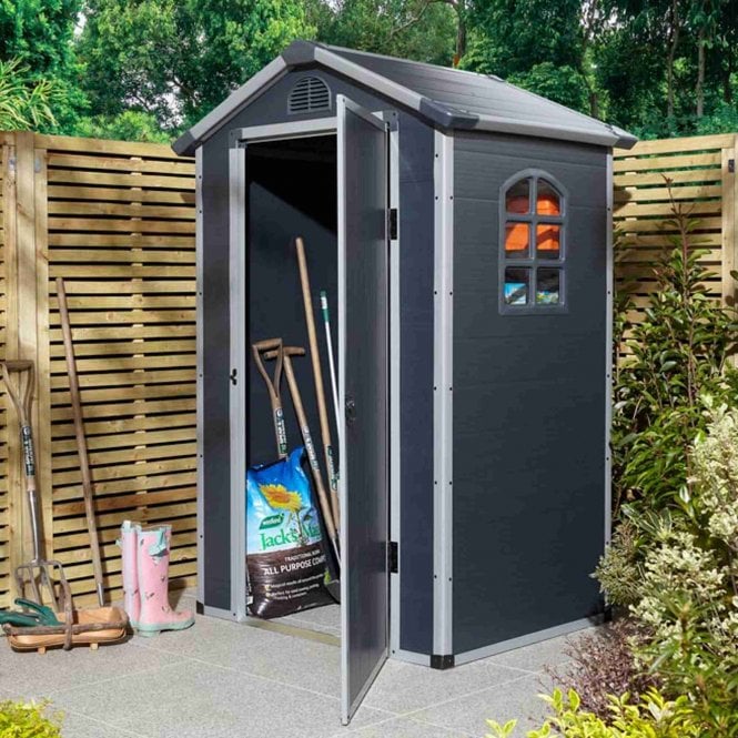 Rowlinson Airevale Dark Grey Apex Shed 4X3