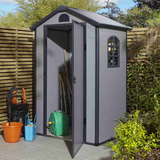 Rowlinson Airevale Light Grey Apex Shed 4X3