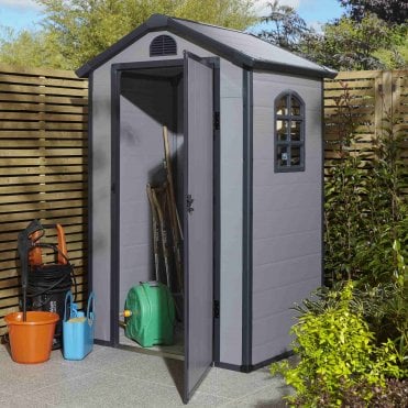 Airevale Light Grey Apex Shed 4X3