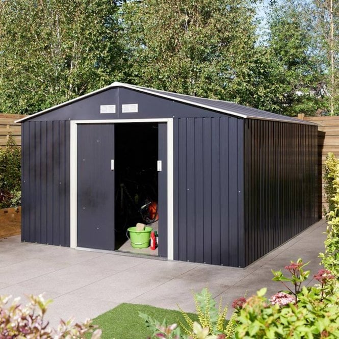 Rowlinson Trentvale Dark Grey Pent Shed 10X12