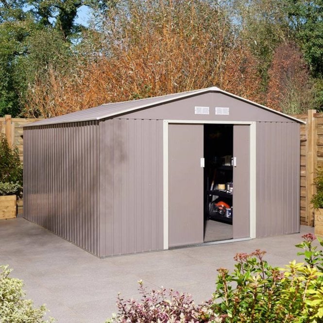 Rowlinson Trentvale Light Grey Pent Shed 10X12