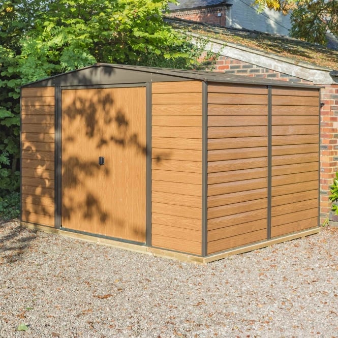 Rowlinson Woodvale Metal Apex Shed 10X12 Garden Street