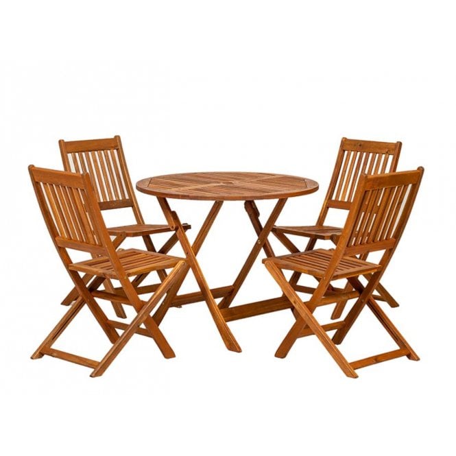 Royalcraft Manhattan 4 Seater Dining Set With Folding Chairs