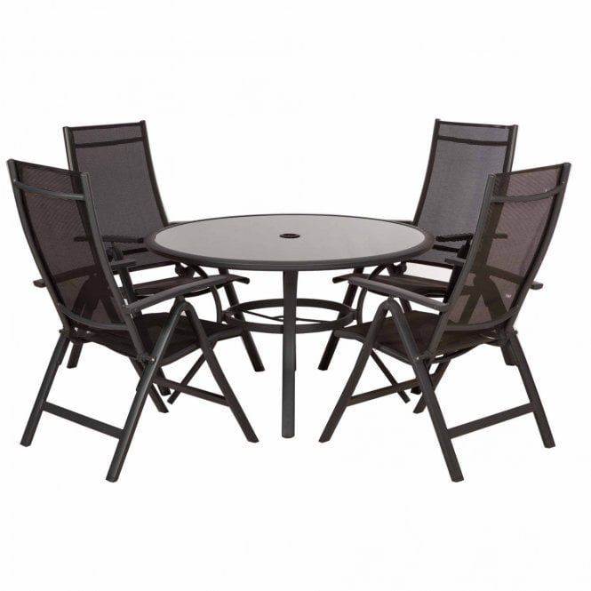 Royalcraft Sorrento 4 Seater Round Recliner Dining Set