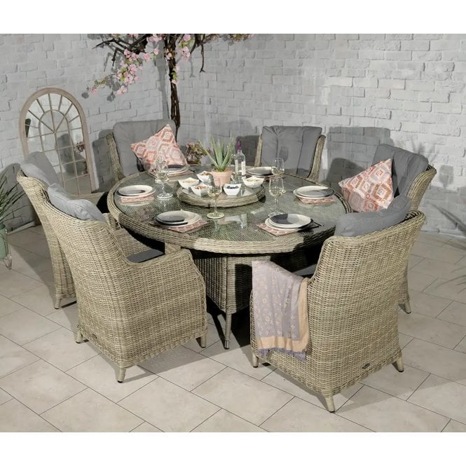 Royalcraft Wentworth 6 Seater Oval Highback Dining Set