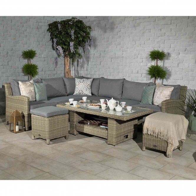 Royalcraft Wentworth Deluxe Corner Dining Set with Adjustable Table