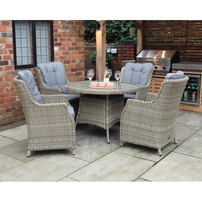 Royalcraft Wentworth Highback Comfort 4 Seater Dining Set